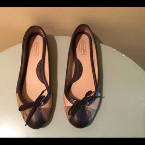 Coach Joan Logo Ballet Flats 8 w Original Box